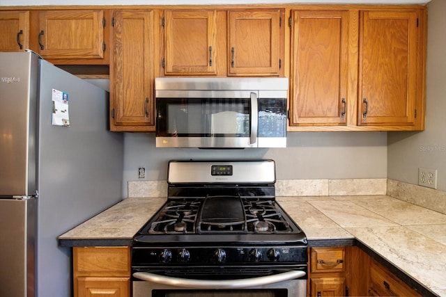 kitchen with stainless steel appliances