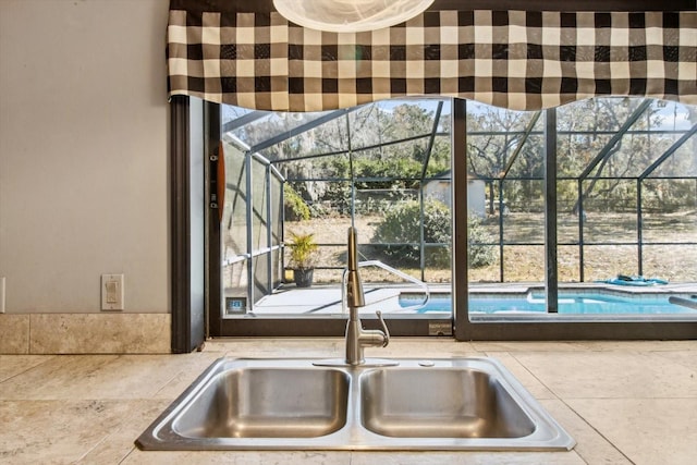 interior details featuring sink