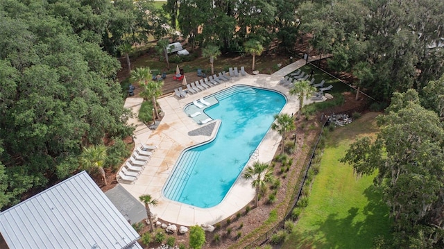 view of pool with a patio