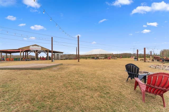 view of yard featuring a gazebo