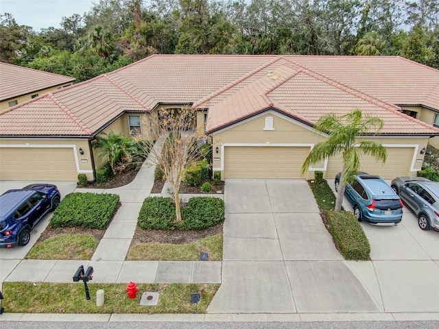 view of front facade with a garage