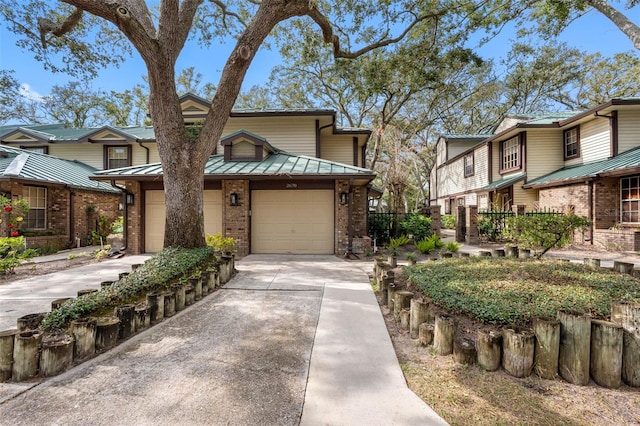 view of front of house featuring a garage