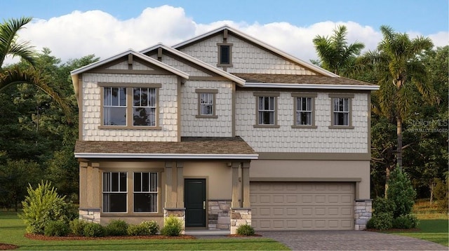 craftsman-style home featuring a garage