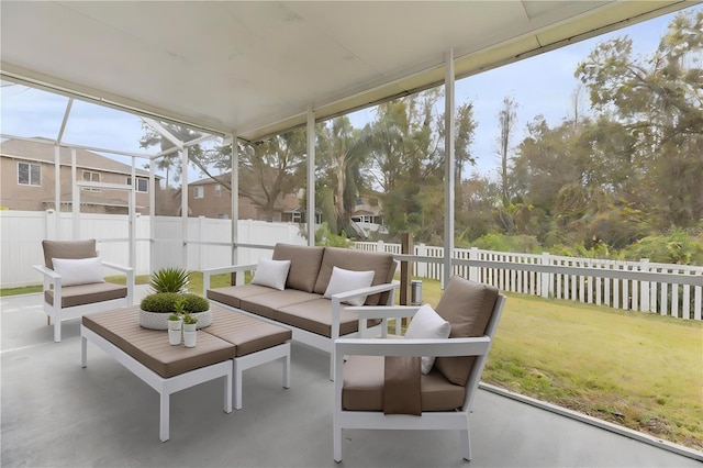 view of sunroom