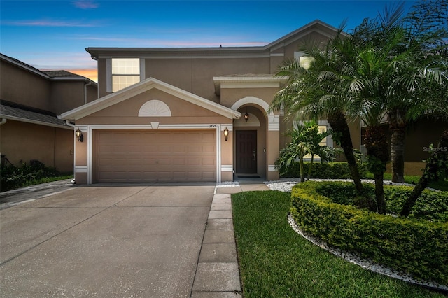 view of front of house featuring a garage