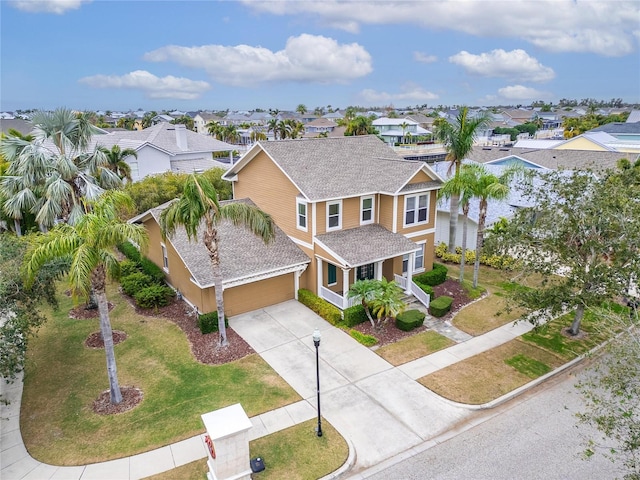 bird's eye view with a residential view