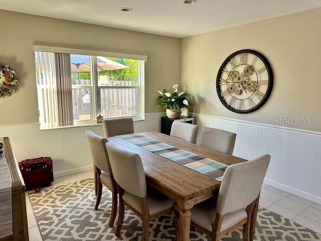 view of tiled dining area