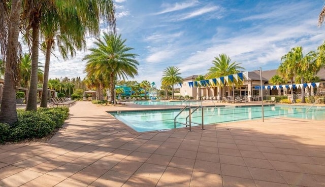 view of pool with a patio