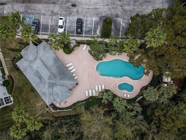 birds eye view of property