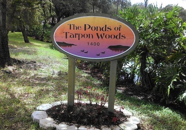 view of community sign