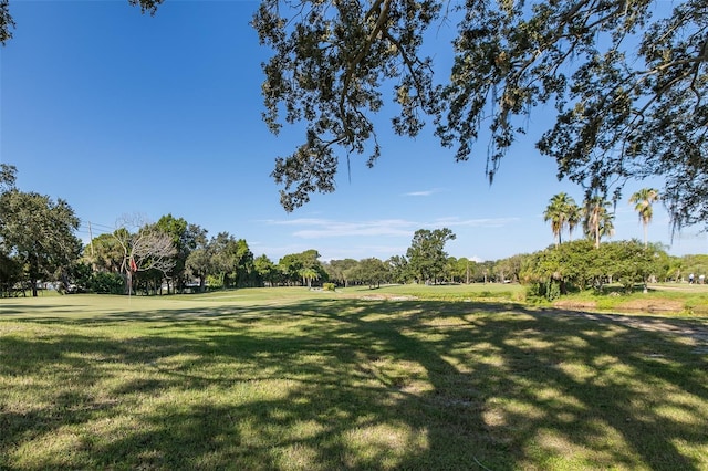 view of property's community featuring a yard