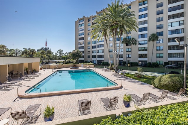 view of pool with a patio