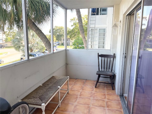 view of sunroom