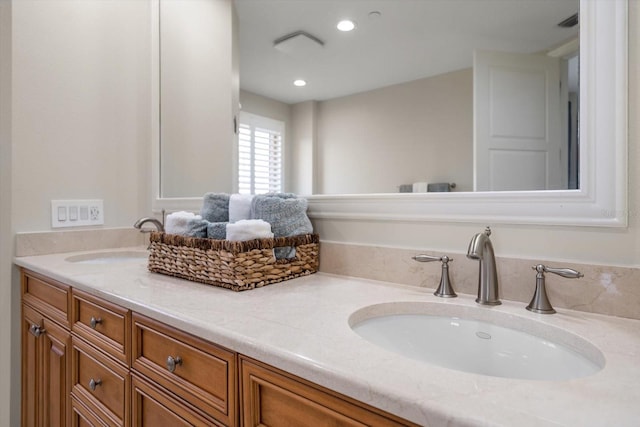 bathroom featuring vanity