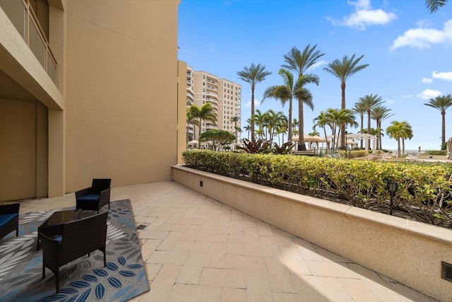 balcony with a patio