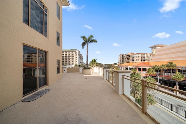 view of patio / terrace with a balcony