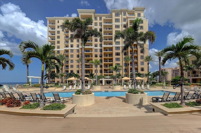 view of pool with a patio