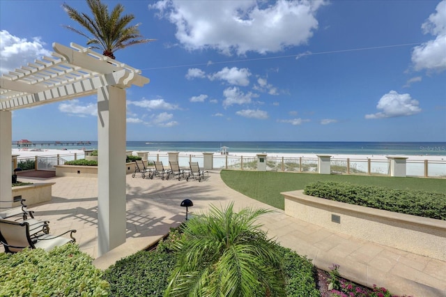 water view featuring a beach view