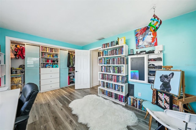 interior space featuring hardwood / wood-style flooring