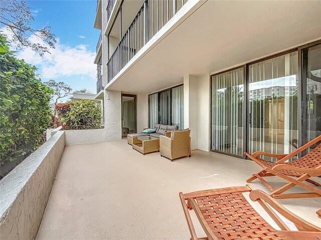 balcony with an outdoor living space