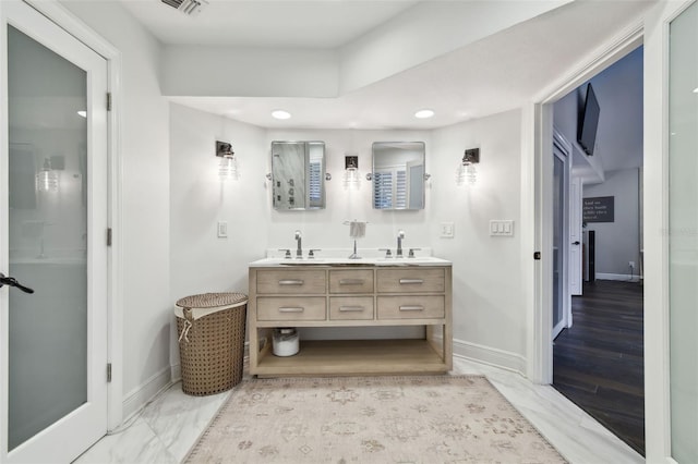 bathroom with vanity