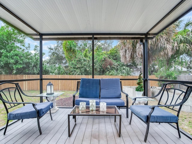 sunroom / solarium featuring a wealth of natural light