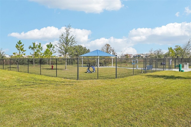 view of yard featuring a gazebo