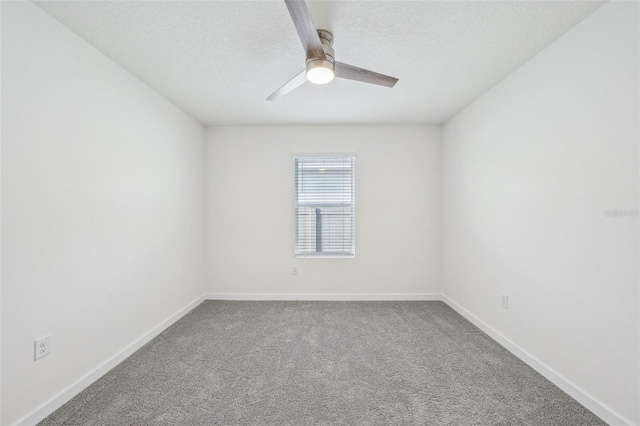 31814 Oyster Trellis Ln, Wesley Chapel, FL 33545 - carpeted empty room featuring ceiling fan, a textured ceiling, and baseboards