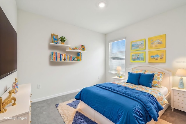 view of carpeted bedroom