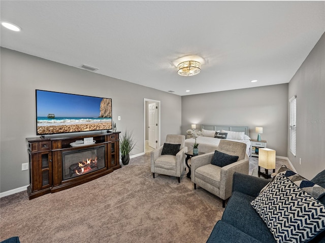 view of carpeted bedroom