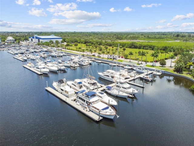 3027 Bermuda Sloop Cir, Ruskin, FL 33570 - aerial view of numerous boat docks and a nearby body of water
