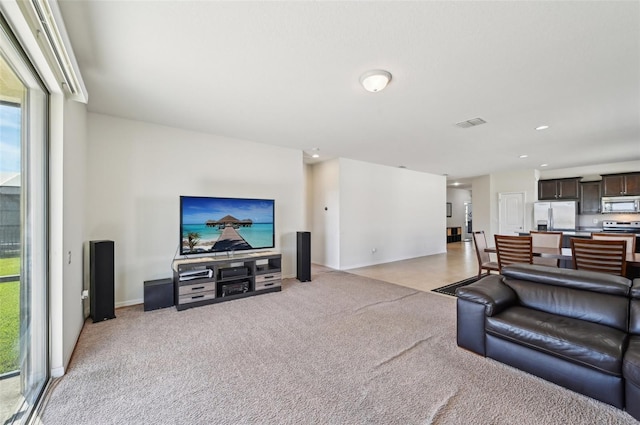 view of carpeted living room