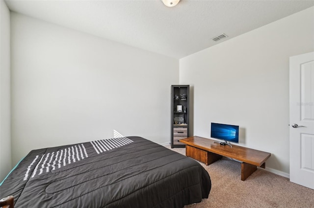 bedroom with carpet