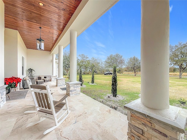 view of patio / terrace with covered porch