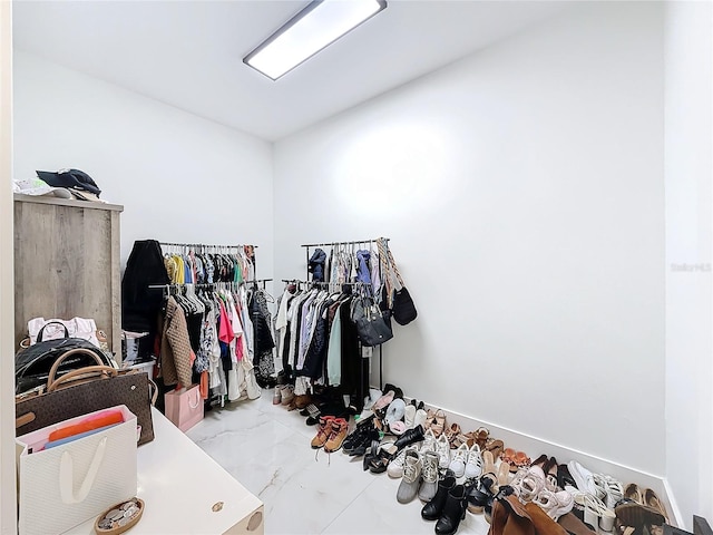 view of walk in closet