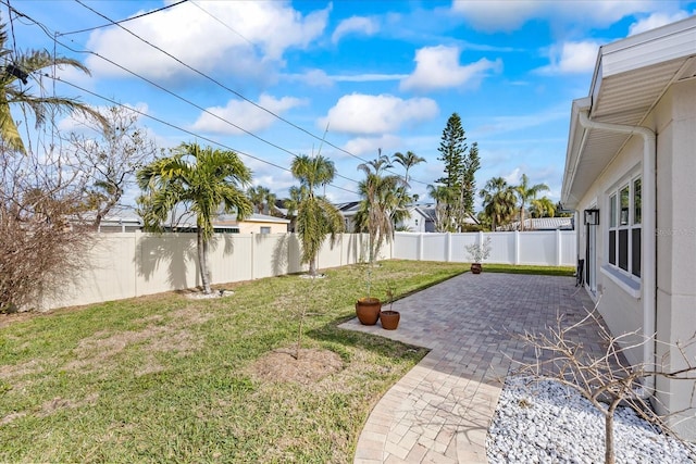 view of yard with a patio