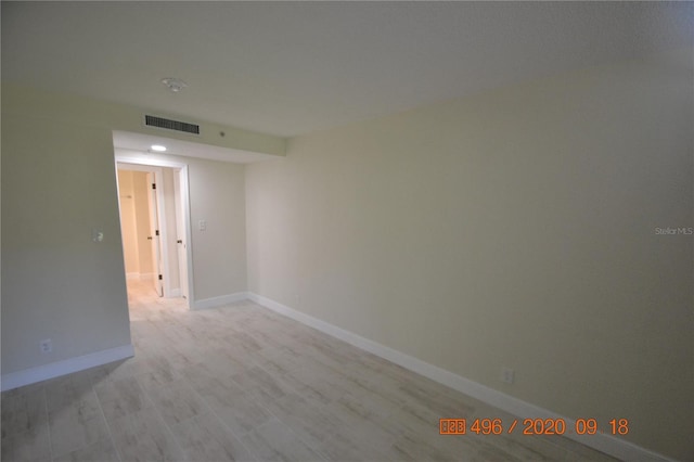 empty room featuring light hardwood / wood-style flooring