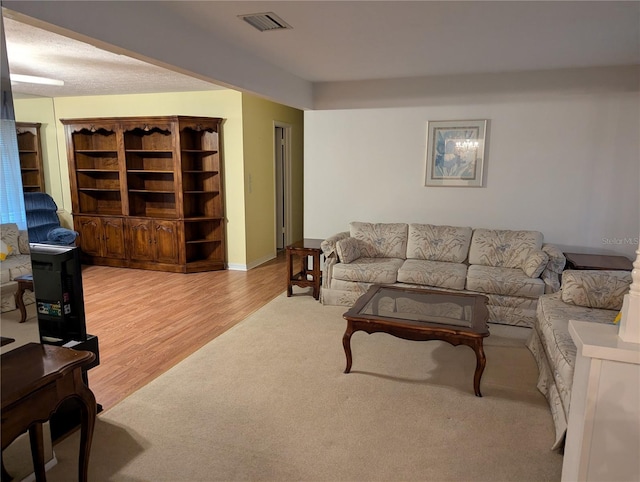 living room featuring hardwood / wood-style floors