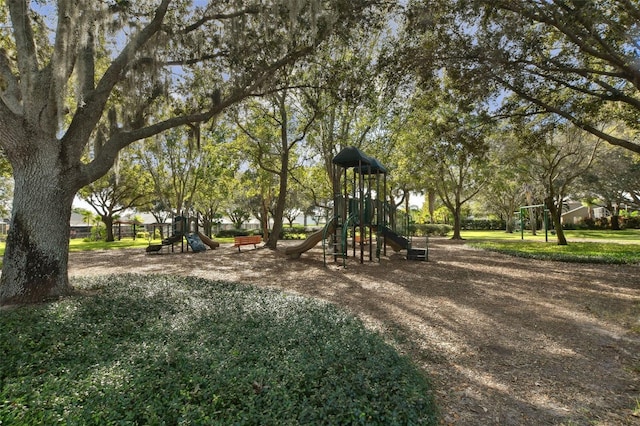 view of jungle gym