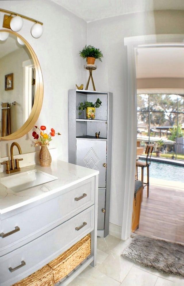 bathroom featuring vanity