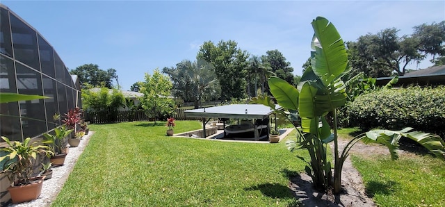 225 Temple Cir, Eustis, FL 32726 - view of yard featuring glass enclosure