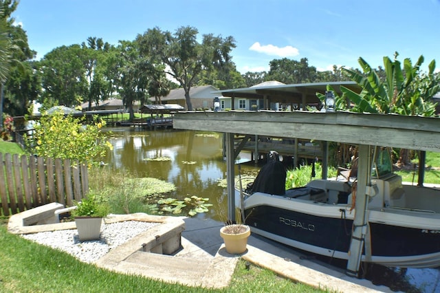225 Temple Cir, Eustis, FL 32726 - dock area featuring a water view