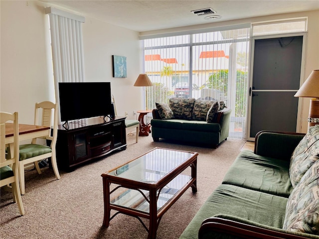 view of carpeted living room