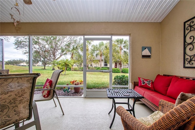 sunroom featuring a wealth of natural light