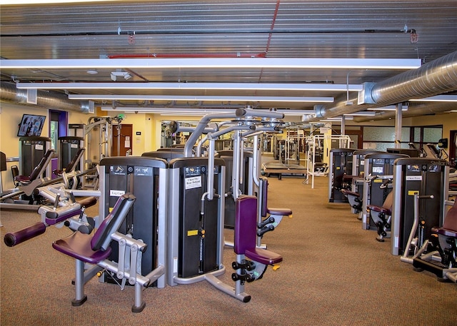 view of workout area