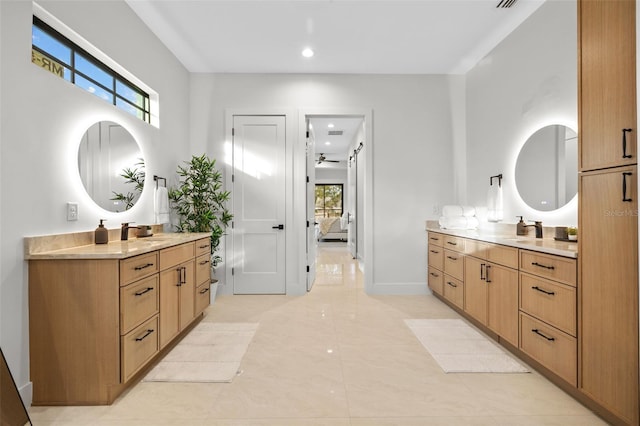 bathroom with vanity