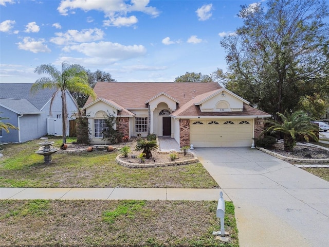 ranch-style home with a garage