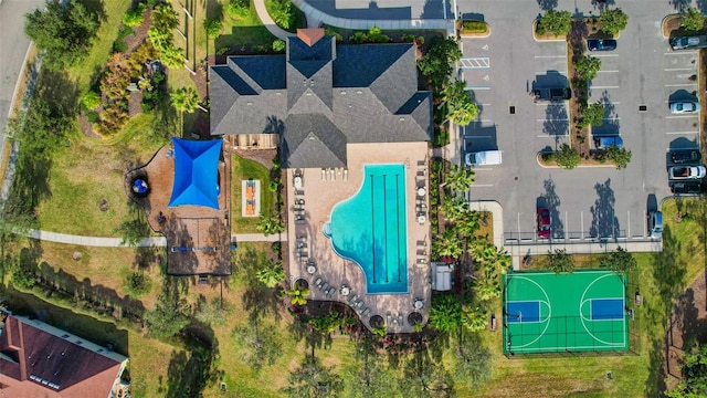 birds eye view of property