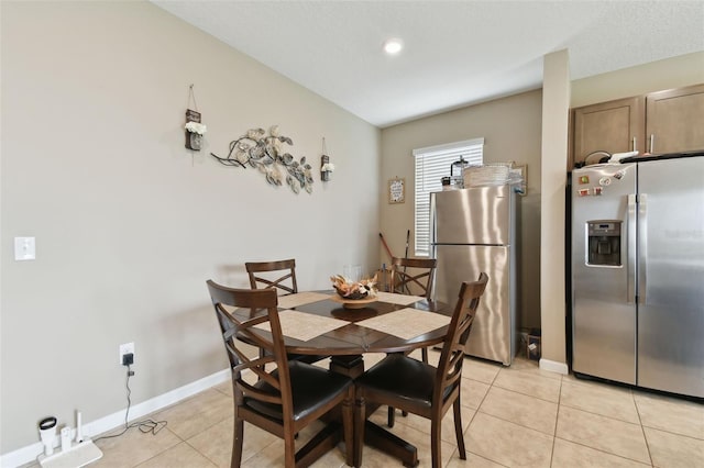 view of tiled dining room