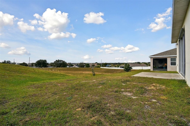 view of yard with a patio